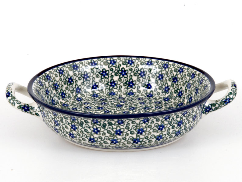 Auflaufform rund mit Henkel 25 cm   Lobelia