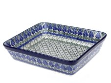 Auflaufform rechteckig 28 cm   Blaue Blätter
