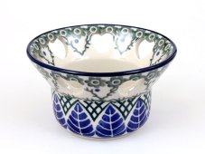 Heart Candle Holder   Blue Leaves
