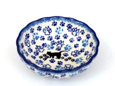 Wellenrandschale 12 cm Schwarze Katze