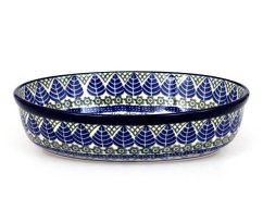 Oval Baking Dish 24 cm (9")   Blue Leaves