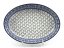 Oval Baking Dish with Lid 31 cm (12")   Blue Leaves