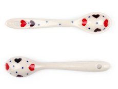 Mocca Spoon 10 cm (4") Red Hearts