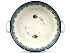Round Baking Dish 31 cm (12")  Peacock Feather