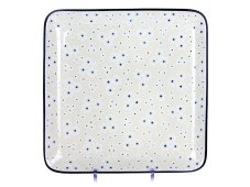 Platte rechteckig 28 cm Schneeblumen