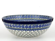 Large Bowl CLASSIC 33 cm (13") Blue Leaves