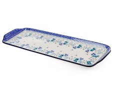 Platte 42 cm   Frühling in Blau