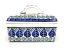 Square Butter Dish   Blue Leaves