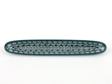 miska na olivy větší 31 cm Aztécké slunce zelené