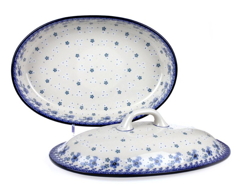 Backform mit Deckel Oval 36 cm   Winter