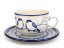 Cup with Saucer 0,2 l (7 oz)   Titmouses in Winter UNIKAT