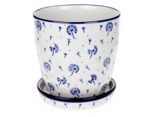 Flower Pot with Saucer   Dandelions