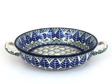 Round Baking Dish 21 cm (8")   Blue Leaves