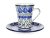 Cup with Saucer 0,13 l (4.3 oz)   Blue Leaves