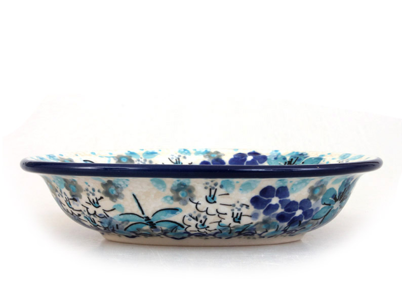 Soap Dish with Holes 14 cm (6")   Blue Summer UNIKAT