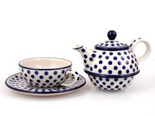 Teekanne & Tasse mit Untertasse 0,6+0,25 l   Punkte