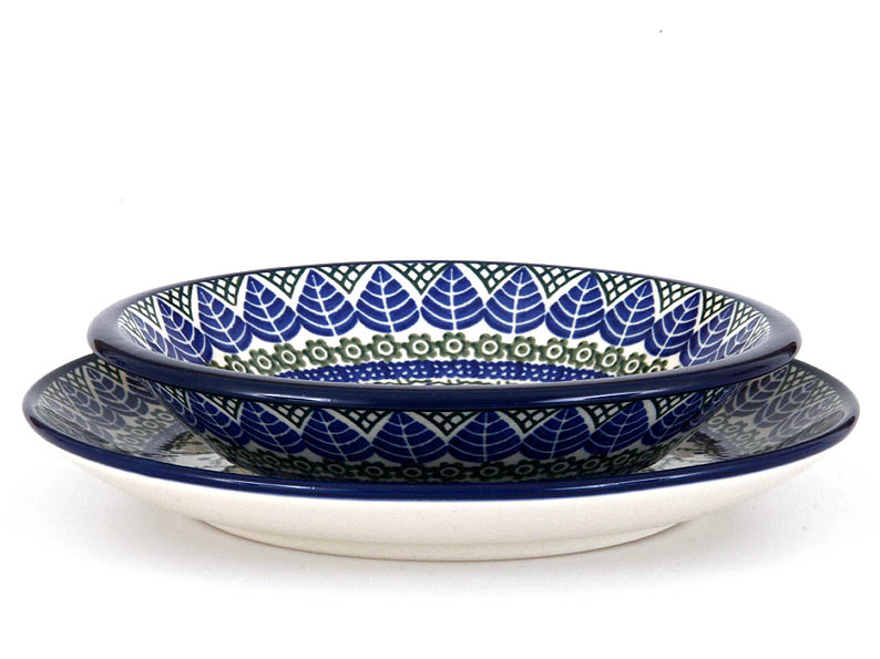 Soup Plate 21 cm (8")   Blue Leaves