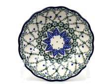 Corrugated Bowl 12 cm (5")   Blue Leaves