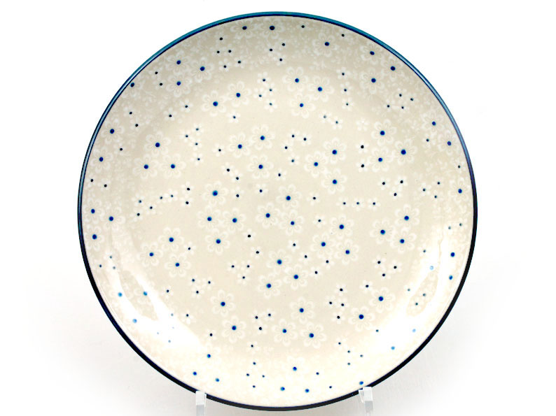 Shallow Plate 25 cm (10")   Snow Flowers