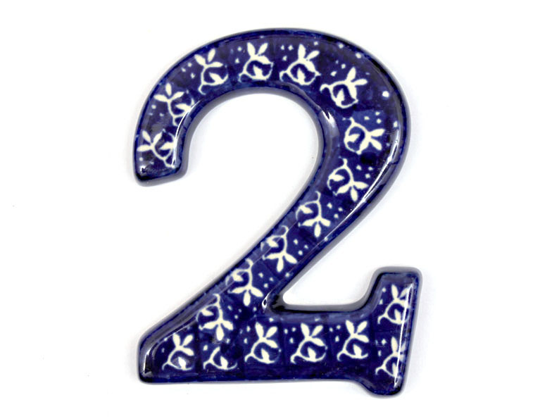 House Number "2"  10 cm (4")   Ocean Wawes