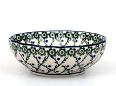 Corrugated Bowl 12 cm (5") Blue Leaves