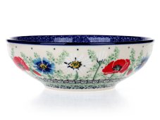 Low Bowl 17 cm (7") Summer Flowers UNIKAT