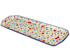 Platter 42 cm (16")   Colorful Hearts UNIKAT