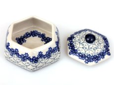 Jar with Lid 10 cm (4")   White Lace