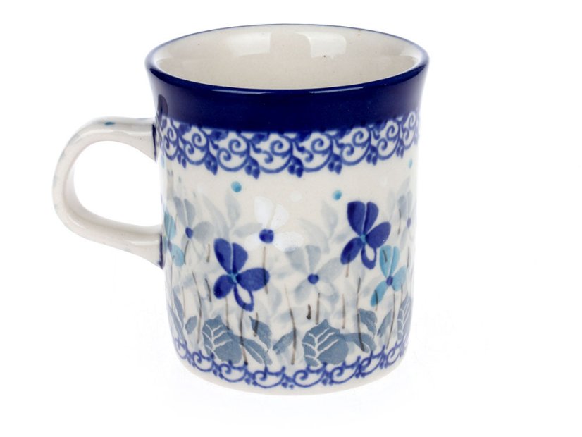 hrnek "Espresso" 0,15 l   Fialky v modré  UNIKÁT