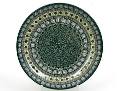 talíř mělký 25 cm   Aztécké slunce zelené