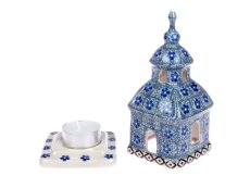 "Curch" Candle Holder 15 cm (6")   Forget-me-not