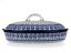 Oval Baking Dish with Lid 36 cm (14")   Blue Leaves