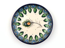 Teabag Plate 10 cm (4")  Peacock Feather