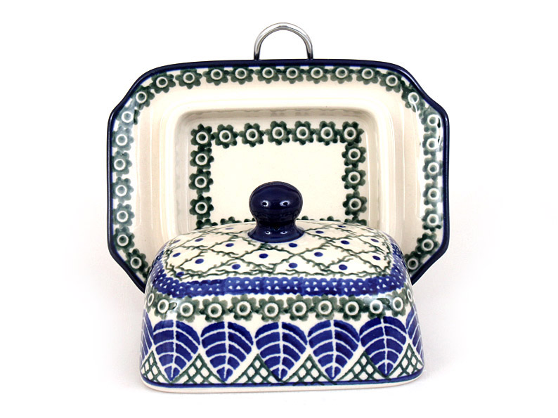 Small Butter Dish 1/8 kg   Blue Leaves