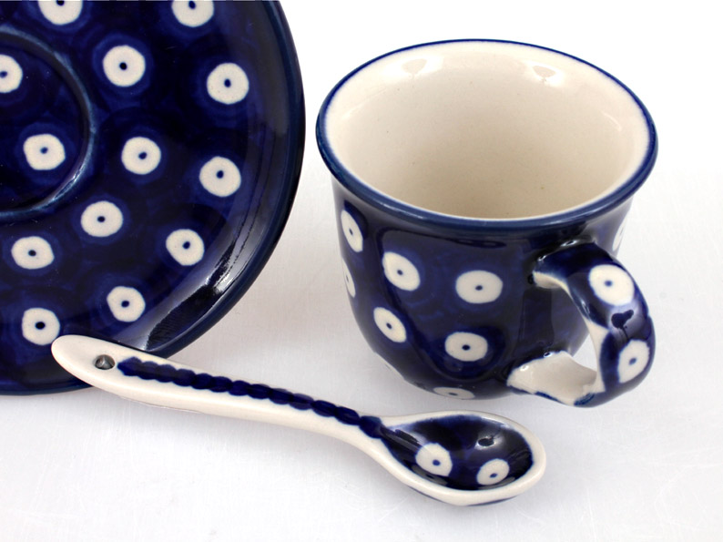 Moccatasse mit Untertasse 0,06 l   Fischaugen