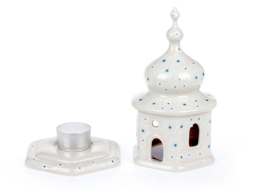 "Curch" Candle Holder 17 cm (7")   Snow Flowers