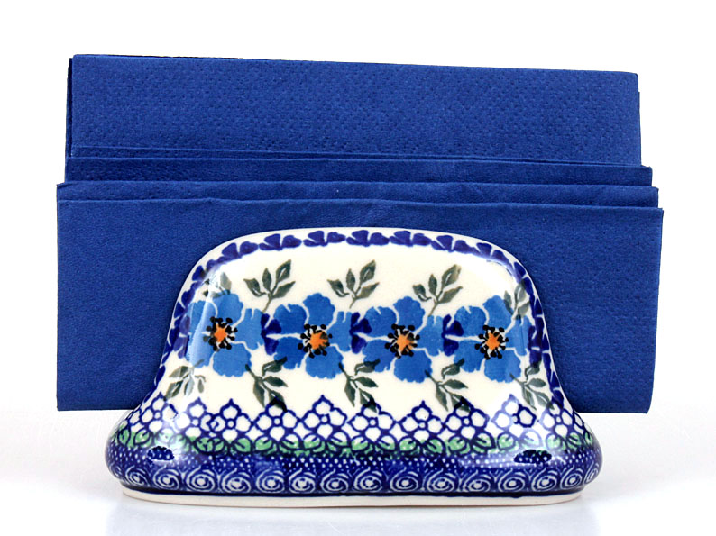 Napkin Holder   Blue Rose