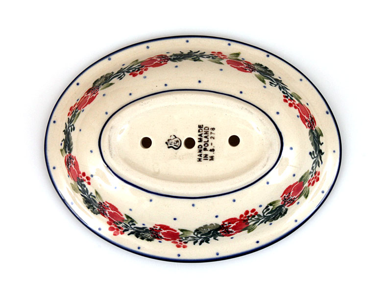 Soap Dish with Holes 14 cm (6")   Wreath