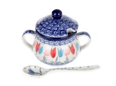 Sugar Bowl   Pink Tulips