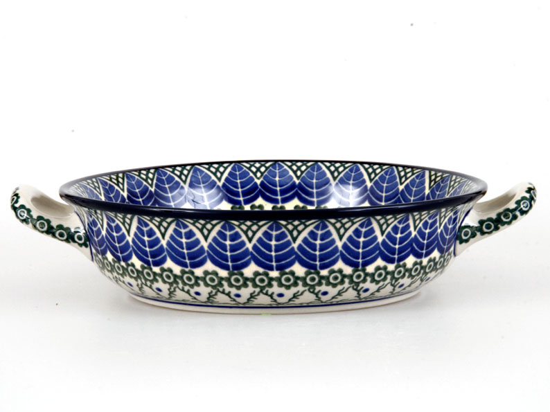 Round Baking Dish 25 cm (10")   Blue Leaves