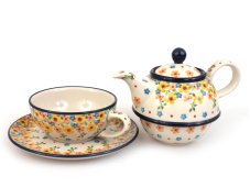Teekanne & Tasse mit Untertasse 0,6+0,25 l   Frühling