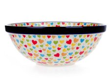 Schüssel KLASSIK 28 cm Bunte Herzen UNIKAT