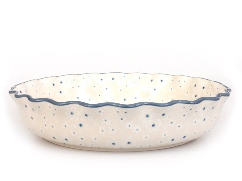 Pie Baking Dish 28 cm (11")   Snow Flowers