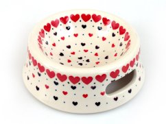 Pet Bowl for Cats   Red Hearts