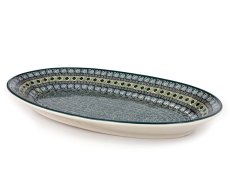 ovál servírovací velký 45 cm   Aztécké slunce zelené