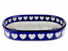 Seifenschale oval 14 cm Herzen