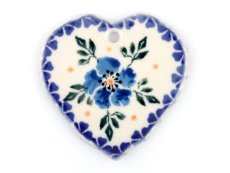 Heart Ornament Blue Rose