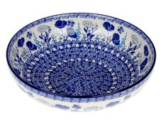 Low Bowl  22 cm (9")   Blue Garden