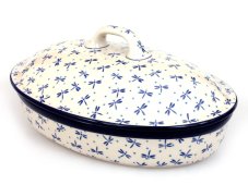 Oval Baking Dish with Lid 31 cm (12") Damselfly