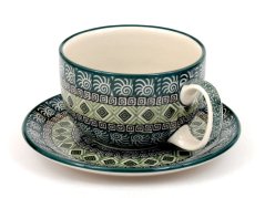 Cup with Saucer 0,35 l (13 oz)   Aztec Sun green